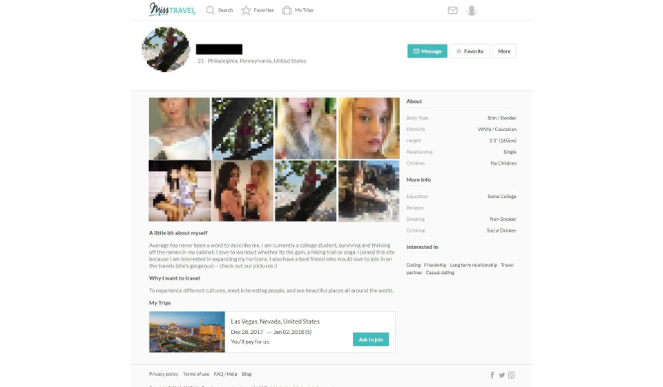 Il problema con MissTravel